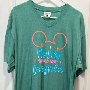 Jadelynn Brooke 'Never Too Old For Fairytales' Green Graphic Tee